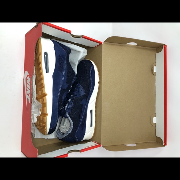 NIKE Air Max 90 SE Women's Shoes Denim Blue White - Picture 8 of 8